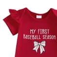 thumbnail image 7 of JUMEYU Newborn Girl Clothes Set Baby Girls Shorts Set Short Sleeve Letters Print Romper Shorts with Hairband Outfit 0 3 6 9 12 18 24 Months (Red,3-6 Months), 7 of 7
