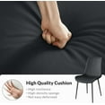 thumbnail image 5 of Dining Room Chairs, Upholstered Leather Dining Chairs, Dining Chairs Set of 4, Mid-Century Design Kitchen Chairs with Metal Legs, Armless Leisure Side Chair, 5 of 6