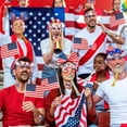 thumbnail image 4 of 2026 Soccer Cup Party Supplies USA Patriotic Cheering Kit, USA Flags Headband Whistle Paper Glasses Tattoos Football Fan Noisemakers Soccer Party Favor, 4 of 7
