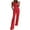 Red, variant on Woman Pants Women Summer Sleeveless Solid Color Wide Leg Pants Jumpsuits White 10(XL)