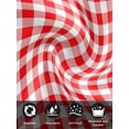 thumbnail image 7 of Red White Plaid Cloth Napkins Set of 4 Reusable Dinner Napkins, Modern Farmhouse Buffalo Check Gingham Cocktail Napkin Washable Table Napkins for Wedding/Holiday Party/Baby Shower 20"x20", 7 of 7