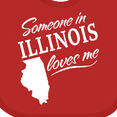 thumbnail image 4 of Inktastic Someone in Illinois Loves Me Boys or Girls Baby Bib, 4 of 4