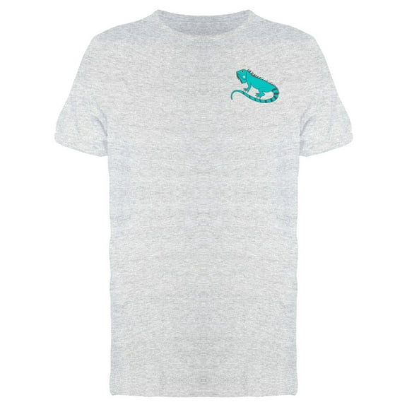 Smartprints Mens Graphic Tee - Upperside Blue Iguana - Regular Fit 100% Cotton