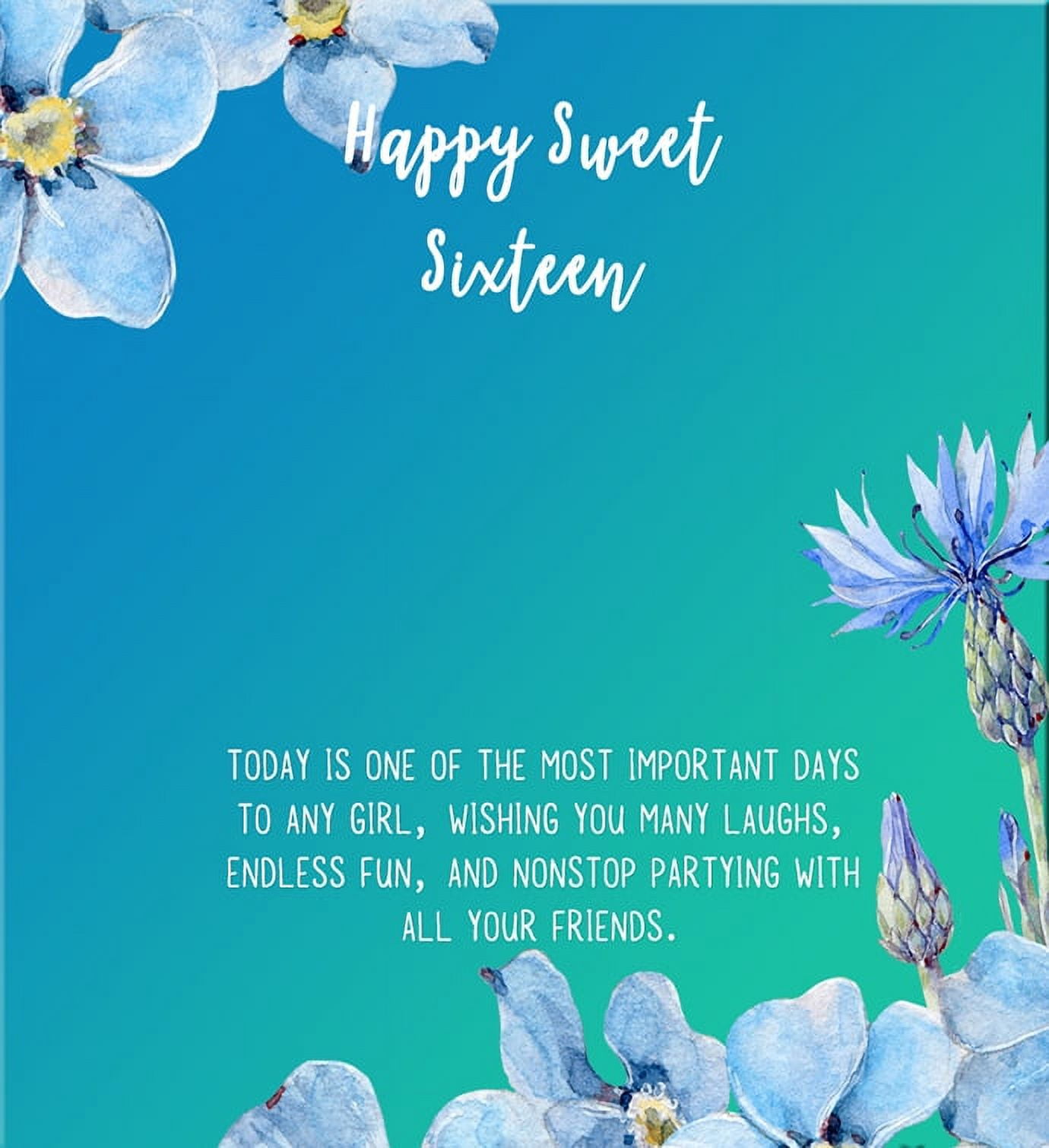 Anavia Happy Sweet Sixteen Necklace, 16th Birthday Card Gift, Daughter Birthday Present, Sweet 25 necklace for Girl-[Silver Infinity Double Ring, Bright Blue Gift Card]