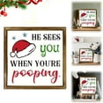 thumbnail image 2 of Clearance&nbsp;Sale!! Hot Double Wooden Christmas Picture Frame Christmas Tabletop Decoration Christmas Decor He Sees You When You're, 2 of 8