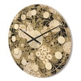 thumbnail image 3 of Designart 'Abstract Retro Florals' Mid-Century Modern Wood Wall Clock, 3 of 5