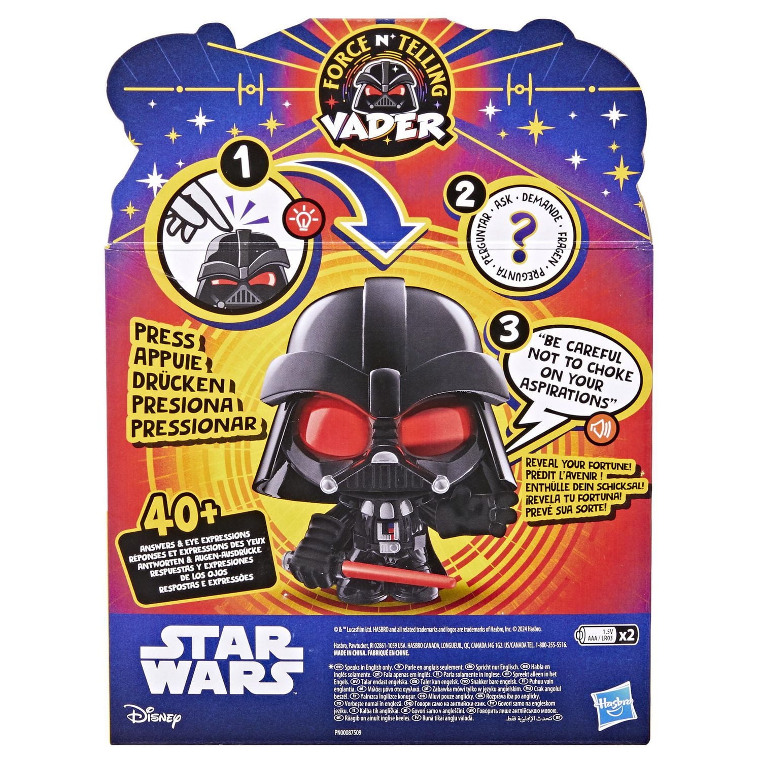 Star Wars Force N Telling Vader, Star Wars Toys for Kids Ages 4 and Up (Walmart Exclusive)