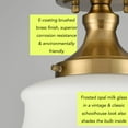 thumbnail image 2 of Claxy Gold Schoolhouse Light Fixture Ceiling with Milk Glass Shade, 2 of 6