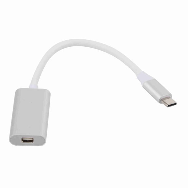 Adaptador USB 3.1 Type-C a Mini DisplayPort, convertidor USB-C a Mini DisplayPort para MacBook, color plateado