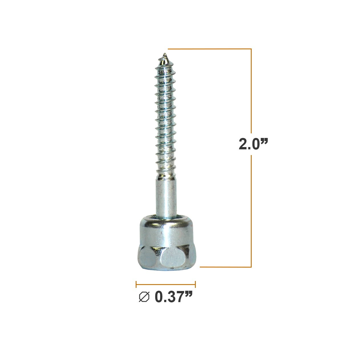 Sammy’s Box of 25  1” Vertical 1/4” Threaded Rod Anchor for Wood 3 Pack 