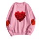 thumbnail image 5 of RKSTN Women's Valentine's Day Sweatshirts Oversized Crewneck Valentines Heart Graphic Print Hoodless Sweatshirt Womens Casual Plus Size Round Neck Loose Comfy Sweatshirt Fall Spring Clothes, 5 of 6