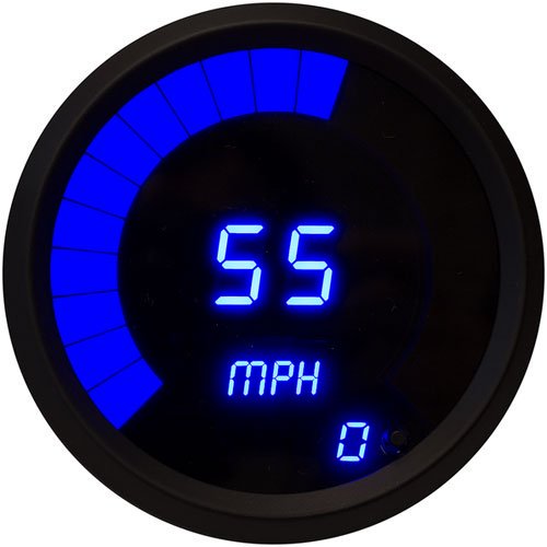 JEGS 41283 Speedometer LED Digital [Black Face, Blue Numbers and Bar