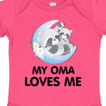thumbnail image 4 of Inktastic Raccoon My Oma Loves Me Boys or Girls Baby Bodysuit, 4 of 5