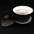 thumbnail image 6 of Teacup Kungfu tea bowl zisha red brown 4oz/130ml yixing cup black set 0f 2, 6 of 7