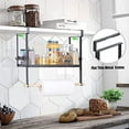 thumbnail image 4 of Under Shelf Basket Metal Wire Rack Hanging Storage Shelf  W/Paper Towel Holder, 4 of 7