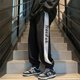 thumbnail image 5 of Pantalones de chándal con estampado de letras a rayas de High Street Side para hombre, pantalones holgados de estilo hip hop americano, pantalones casuales de otoño para gimnasio Y2K, pantalones para, 5 of 5
