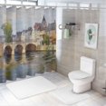 thumbnail image 7 of Chilfamy Impressionist Painting Printed Shower Curtain Decor 100% Polyester Fiber Bathroom Shower Curtain Set with Hooks 60x72, 7 of 7
