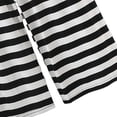 thumbnail image 4 of 2 Piece Outfits Summer Women，Womens Two Piece Striped Set Short Sleeve Crewneck Top and Wide Leg Pants Matching Sets, 4 of 5