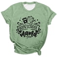 thumbnail image 2 of Womens Short Sleeve Shirts Casual Graphic Print T Shirt Crew Neck Tee Spring Outfits Summer Tops XXL, 2 of 3