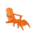 thumbnail image 2 of Westin Outdoor 2-Piece Set Plastic Adirondack Chair with Ottoman Footrest Included, Orange, 2 of 10