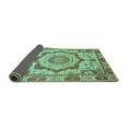 thumbnail image 2 of Ahgly Company Indoor Square Abstract Turquoise Blue Modern Area Rugs, 8' Square, 2 of 4