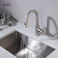 thumbnail image 3 of Kibi USA Single-Hole Pull-Down Kitchen Faucet with Sprayer and Magnetic Docking Brush Nickel Brass Finish, 3 of 5