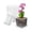 flower pots, variant on Reusable Transparent Flower Pots, Breathable Root Control Design For Phalaenopsis Repotting, Clear Square Plant Containers With Trays