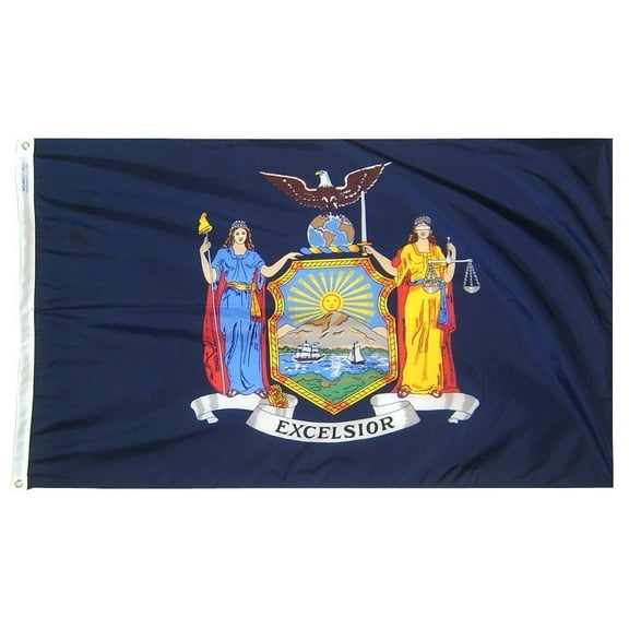 Annin Flagmakers New York State Flag USA-Made to Official State Design Specifications, 4 x 6 Feet (Model 143870) CA2