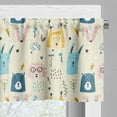 thumbnail image 3 of Ambesonne Jungle Cartoon Window Valance, Funny Animals, 54" X 18", Cream Multicolor, 3 of 5