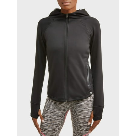 - Women's Active Performance Yoga Jacket with Hoodie and Reflective Pockets