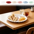 thumbnail image 7 of Plastic Divided Serving Trays,10.04 Inch Snacks & Dip Serving Tray,4-compartments Round Plate for Party Candy Nuts Fruits Veggies,Blue, 7 of 7