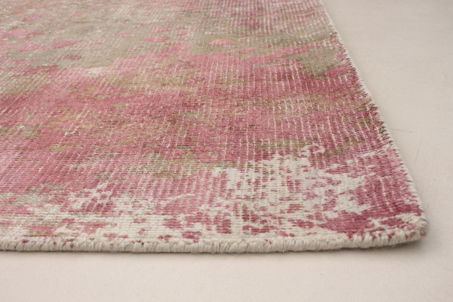 ECARPETGALLERY 5'0" x 7'8"  Contemporary Galleria Hand Loomed Area Rug for Living Room, Dining Room and Bedroom in Pink