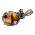 thumbnail image 4 of Abbracc Pendentif Rond en Cristal Naturel avec Fil de Laiton Enroulé Agate Pierre Précieuse Ambre, 4 of 9