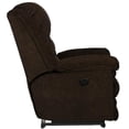 thumbnail image 3 of Dolan Power Lay Flat Recliner in Chocolate Brown Polyester Fabric, 3 of 13