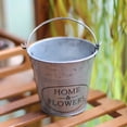 thumbnail image 2 of Classic Style Metal Bucket with Handle Rustic Home and Flowers Design Galvanized Tin Planter for Garden and Home Design, 2 of 10