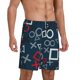 thumbnail image 2 of Fotbe Navy Blue Geometric Pantalones Cortos de Pijama para Hombre, Ropa de Dormir, Pantalones de Pijama Cortos para Hombre-Medium, 2 of 6