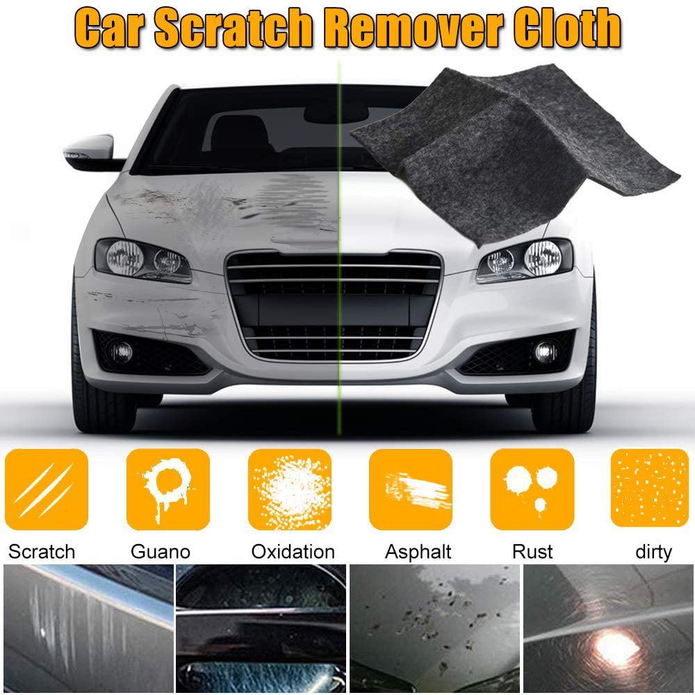 2PCS Nanomagic Cloth Car Scratch with Repair Fluid and Easy to Repair Small and Slight Scratched Car Paint Water Spots on Surface Nano Magic Cloth for Car Scratches Remover