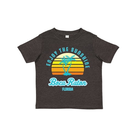 

Inktastic Summer Enjoy the Sunshine Boca Raton Florida in Blue Gift Toddler Boy or Toddler Girl T-Shirt