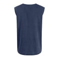 thumbnail image 4 of Zimjoy Mens Tank Tops Summer Casual Workout Loose Fit 3 Button Henley Shirts Lightweight Muscle Sleeveless Tee Shirts with Pockets Navy 2XL, 4 of 5