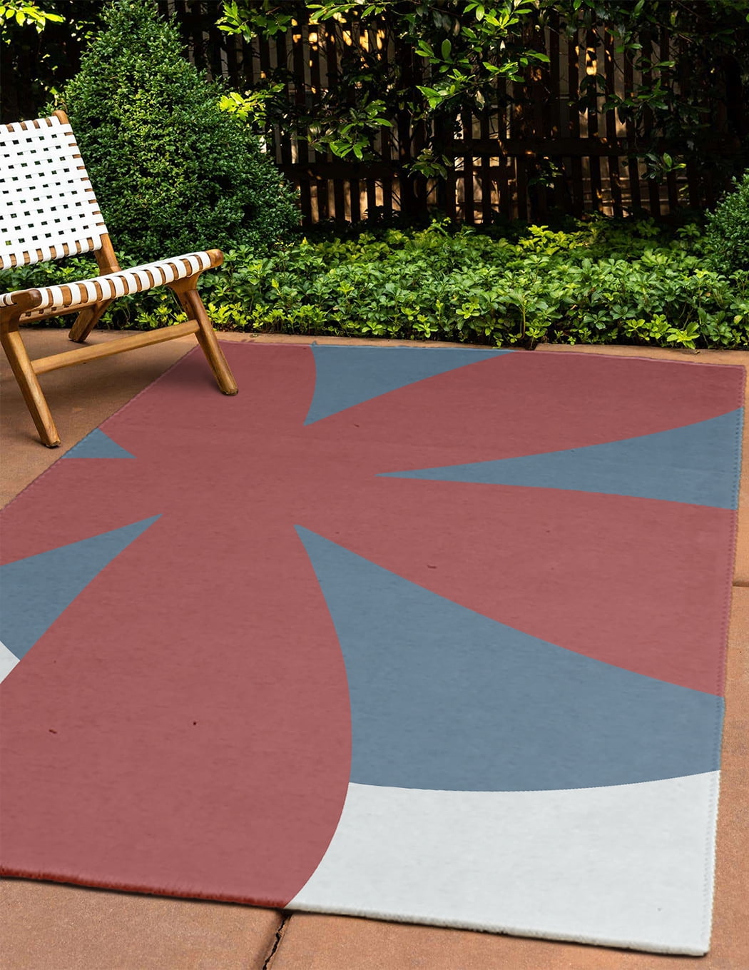 4' x 6' Simply Daisy Bold Flower Modern & Contemporary Chenille Area Rug, Bright Mauve Pink