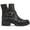 Black Leather, variant on Womens Miller  Zipper Leather Booties