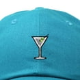 thumbnail image 2 of Dalix Martini Embroidered Cap Cotton Baseball Cute Cool Dad Hat Womens in Teal, 2 of 5