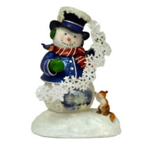 The Bradford Exchange Let It Snow Snow Wonderful Snowman Collection Issue #4 Hand Painted Elegance With Light Music And Enchanting Details Christmas Decoration Figurine by Thomas Kinkade 7.75-inches