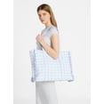 thumbnail image 5 of No Boundaries Women's Quilted Tote Bag, Floral/Gingham, 5 of 6