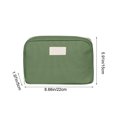 thumbnail image 3 of Organizador de estuche de lápices de gran capacidad | Bolsa de Lona con Cremallera | Bolsa de brochas de maquillaje | Caja de almacenamiento multiusos para oficina | 22x5x15cm | Gris Verde Caqui, 3 of 6