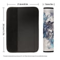 thumbnail image 6 of Chririnla Blue Feather Wolf Watercolor Design Car Seat Belt Covers Easy to Install Seat Belt Shoulder Pad Breathable Polyester Compatible with Truck Sedan, 6 of 8