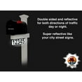 thumbnail image 3 of Curb-N-Sign Reflective 911 Address Sign for Mailbox, Single/Double Sided, Solid Aluminum, Custom and Pre-Drilled signs Horizontal/Vertical, 5 Year Warranty (Single Sided (Horizontal, American Flag), 3 of 8