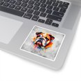 thumbnail image 3 of Watercolor Drip Bulldog Pop Art Colorful Portrait Artwork Vinyl Sticker Dog Lover Gifts Idea Waterproof Decal Art Decor - 01009, 3 of 5
