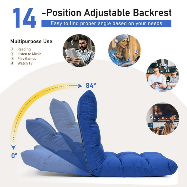 Kepooman Floor Chair, Sofa Chair, Accent Meditation Floor Seat,14