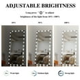thumbnail image 4 of Hollywood LED Full Body Mirror with 3 Light Modes & Adjustable Brightness, 72x36 Inch Aluminum Framed Full Length Vanity Mirror for Bedroom/Bathroom, Silver, 4 of 9
